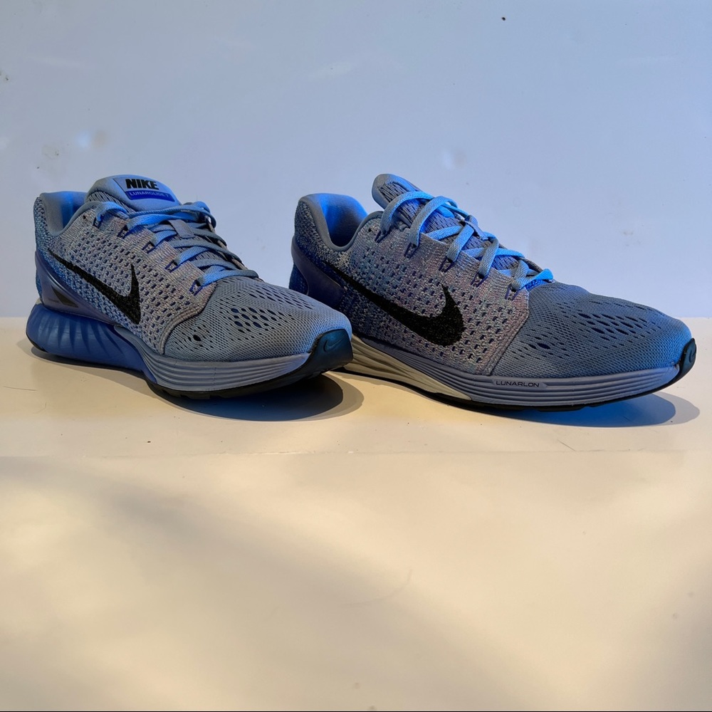Nike LunarGlide 7 - Women’s Size 9 - Lace Up Mesh - Lavender Blue - 747356-404